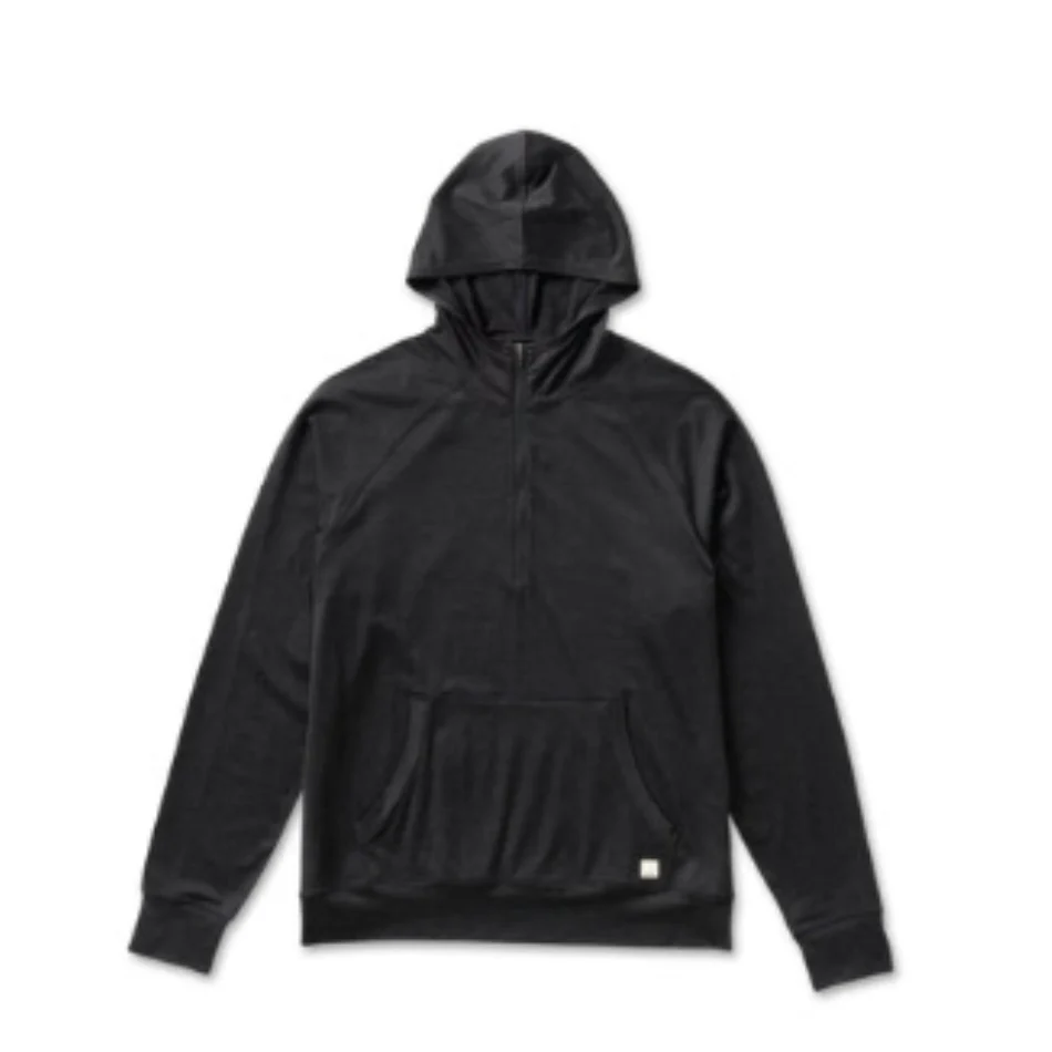 Vuori Chomps Logo Black Half Zip Sweatshirt